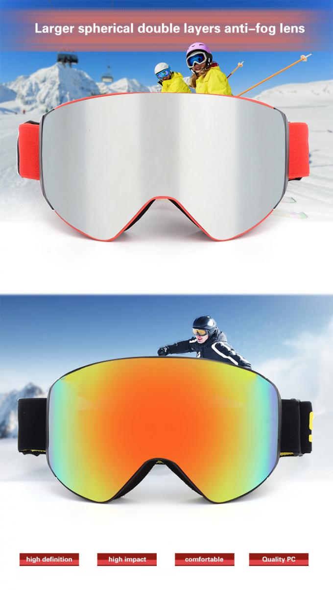 Gafas del esquí de la snowboard de la protección ocular de las gafas de seguridad de los deportes al aire libre de la prescripción del marco de TPU