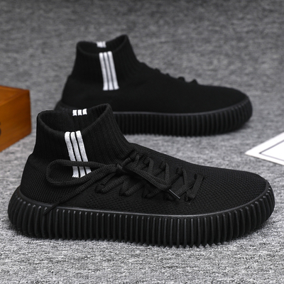 High Top Sock Men'S Sports Casual Shoes With Soft Soles For Breathability