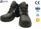 Construction Site Ppe Safety Boots , Slip On Steel Toe Boots Warehouse Black Leather