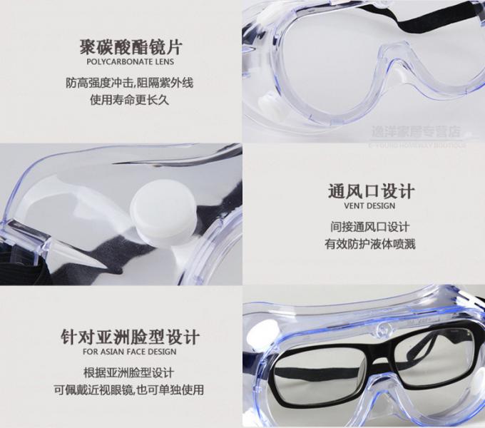 gafas 1621 de seguridad del policarbonato de 3M para el chapoteo químico
