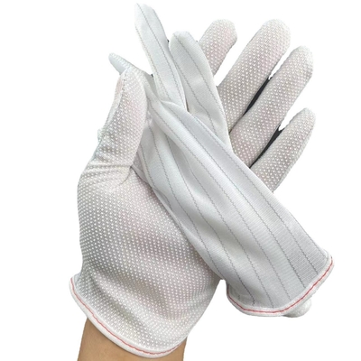 Guantes adhesivos antideslizantes con bordes blancos y guantes antiestáticos con borde rojo